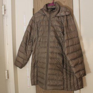 HeatKeep Down Feather Warm Nylon Winter Jacket, Puffer Snow Coat,